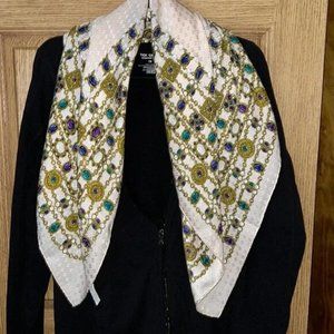 Chanel large thick silk jewels, jewelry scarf